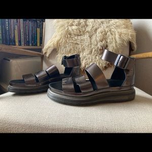 Dr Martens Platform Gladiator Sandal in Pewter